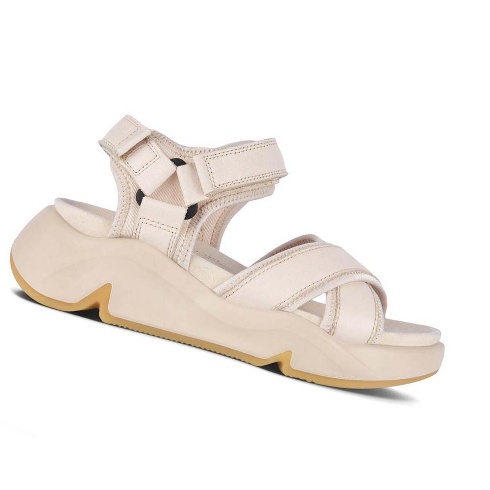 Women\'s Ecco Chunky Sport Sandals White | USA 165RVD